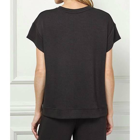 NEW SEE AND BE SEEN elle soft lounge top in black - Picture 2 of 3